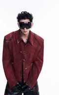 Men's Fall Winter Thickened Fleece-Lined Brooch Ring for Gift Giving Wedding Everyday