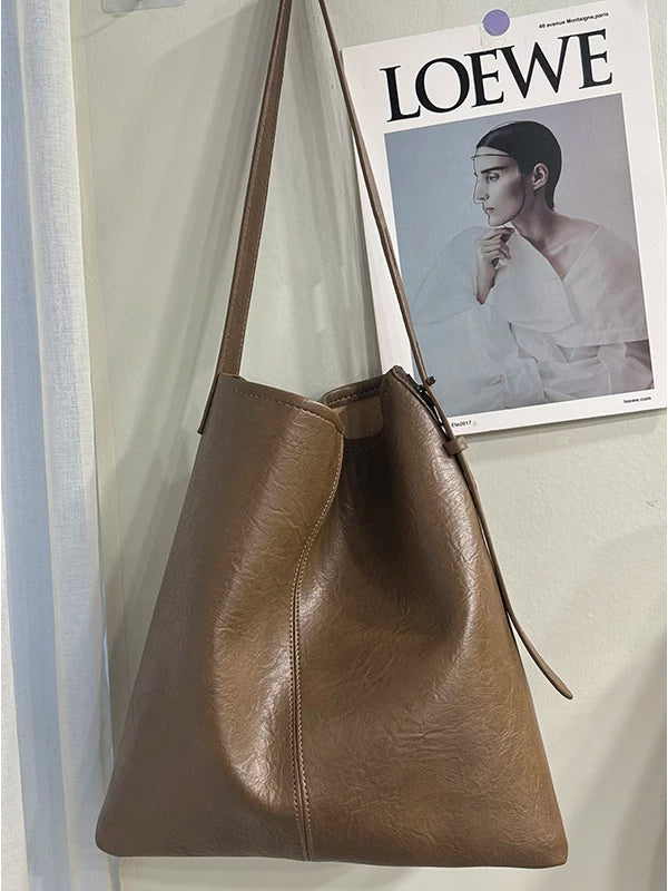 Women's Large-Capacity Fall Winter Tote Bag Shoulder Crossbody Purse Work and Travel Office