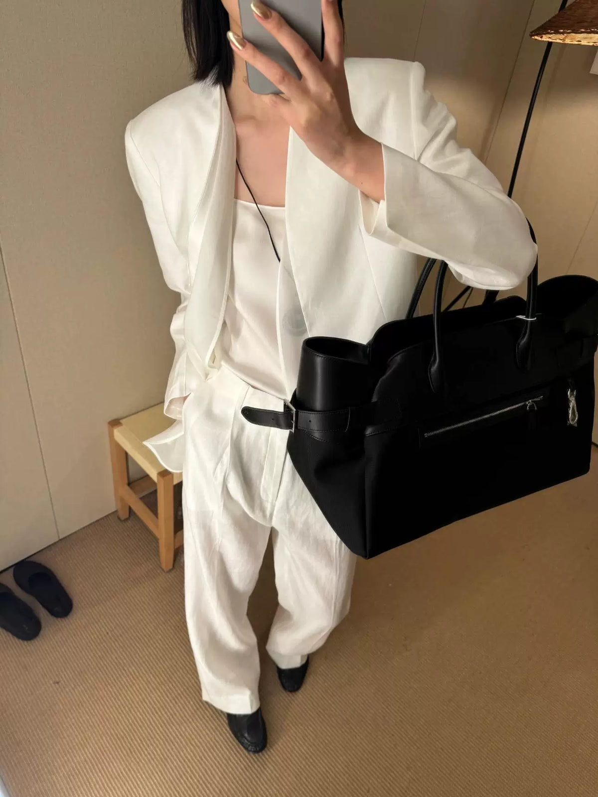 Women's Nylon Oxford Canvas Office Workwear Tote Bag Shoulder Crossbody Purse Work Travel Everyday Purse