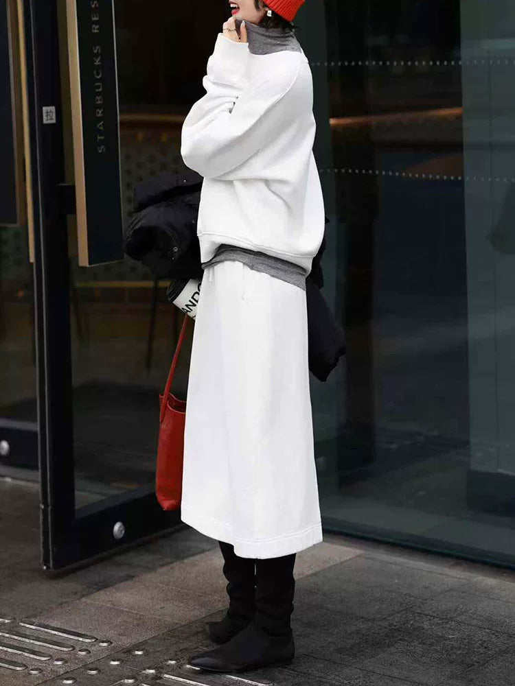 Women's White Two-Piece Set for Office Workwear Wedding Guest Business Casual Everyday Travel Weekend At Home