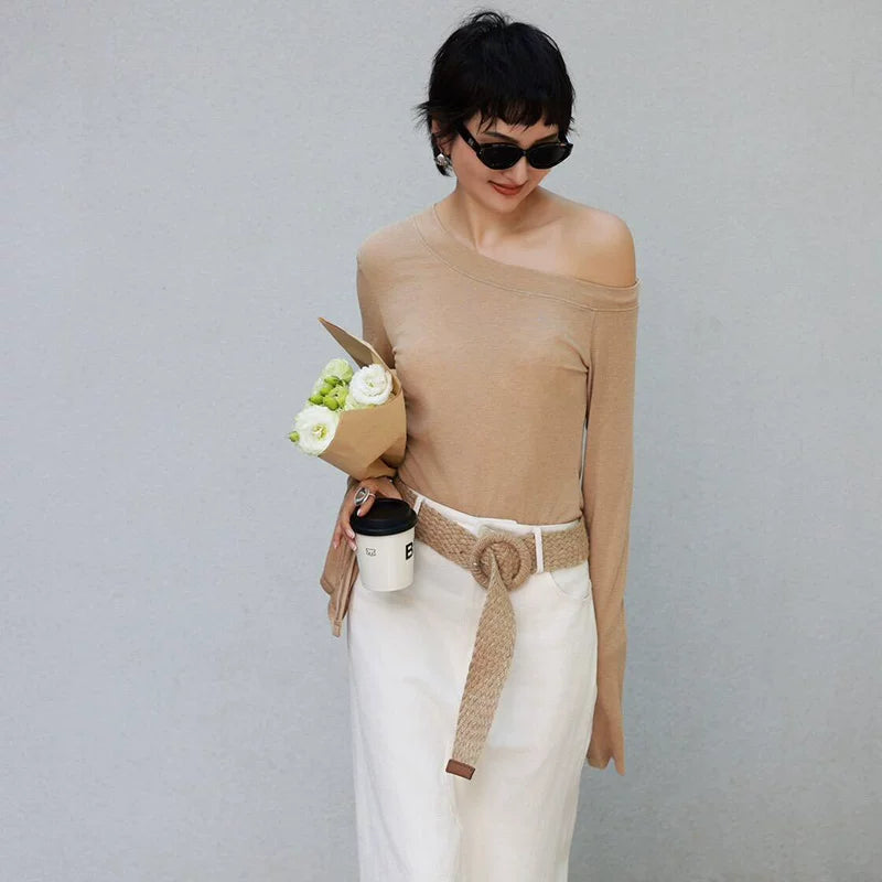 Khaki top / S (90-100)