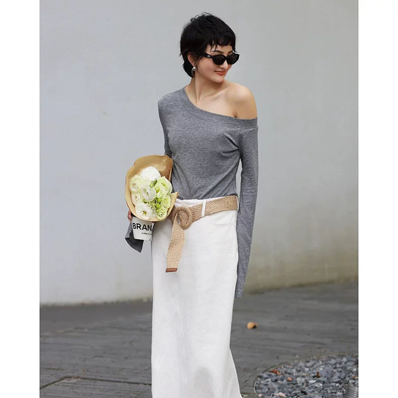 Grey top / S (90-100)