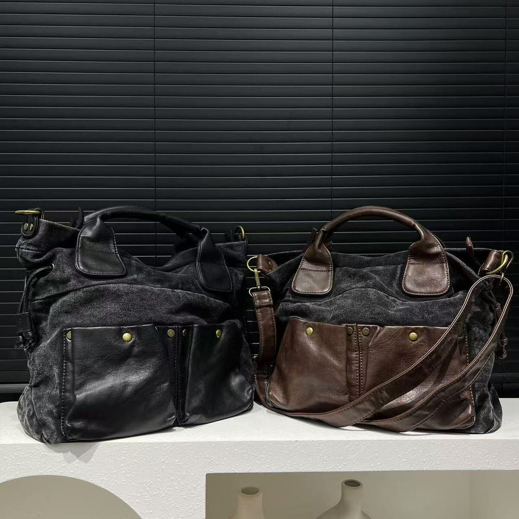 Women's Oxidized Brown-Tone Retro Shoulder Bag for Everyday Use Travel Work Wear Office School