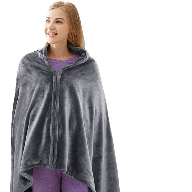 Heated Usb Fleece-Lined Small Appliance Shawl Throw Blanket Home Office Travel Electric Heating Wrap