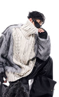 Men's Turtleneck Fall Winter Thickened Fleece-Lined Sweater Knit Pullover Top for Casual Outfits Spring Travel Office Everyday Date Night