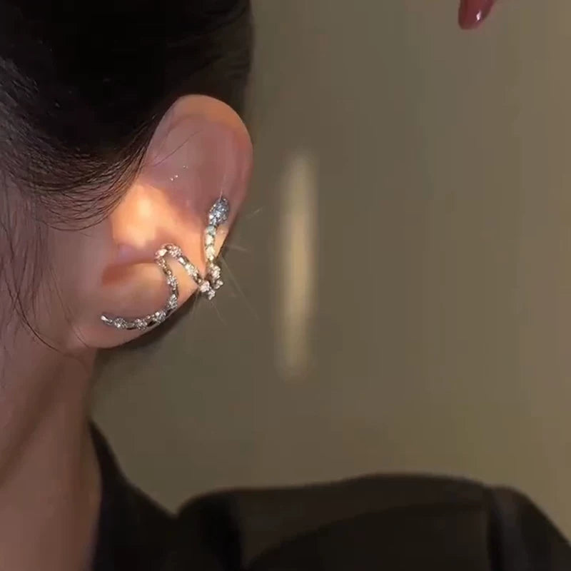 Silver (Left Ear) ear cuffs by Yoshan