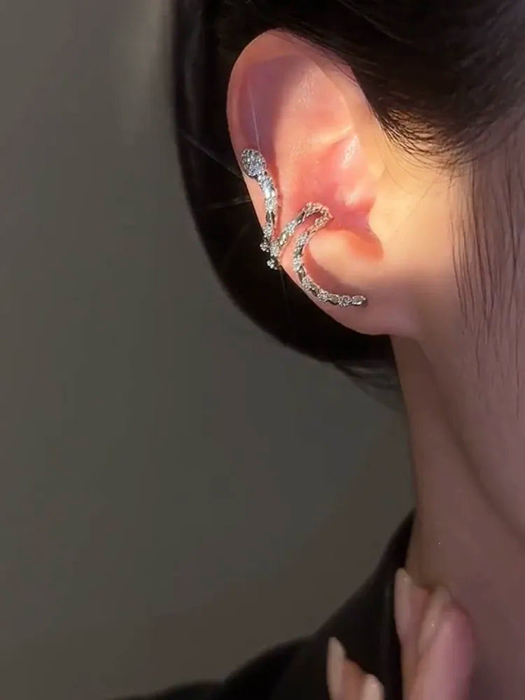 Crystal ear cuffs by Yoshan
