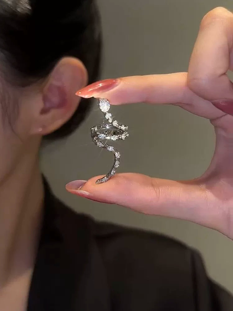 Crystal ear cuffs by Yoshan, detail view 4