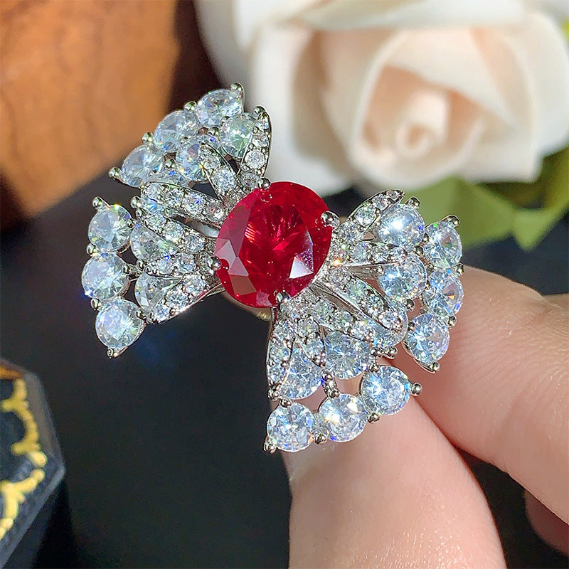 Cubic zirconia stud earrings by Yoshan, detail view 4