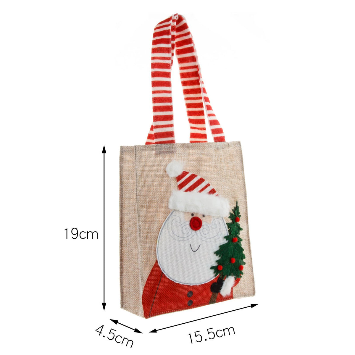 Santa and Snowman Christmas Gift Bags, Festive Candy Holder and Small Present Bags for Holiday Gifting
