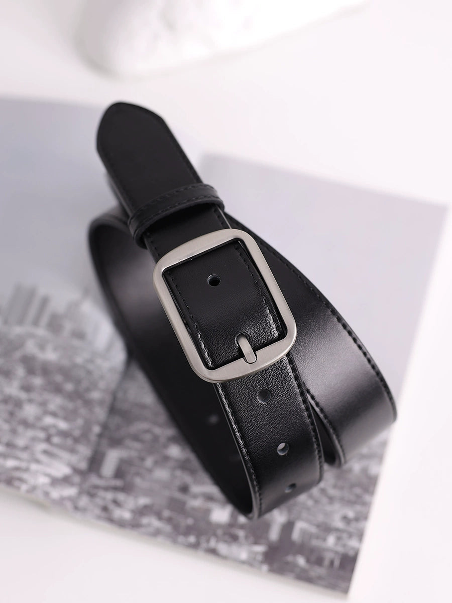 Women's Wide Commute Office Leather Jeans Belt Workwear Waist for Date Night Gift Party Premium Versatile Designer Everyday Vacation