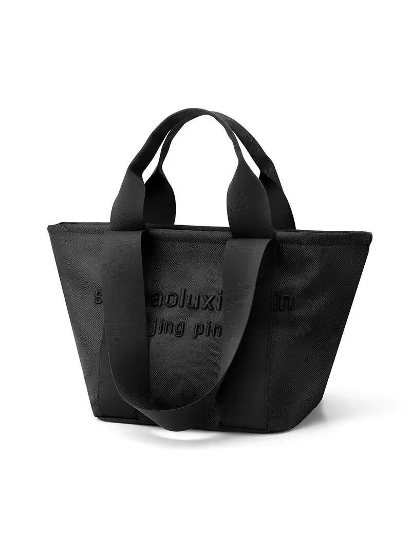 Large-Capacity Nylon Embroidered Market Tote Bag for Work and Travel Office School Everyday Date Night