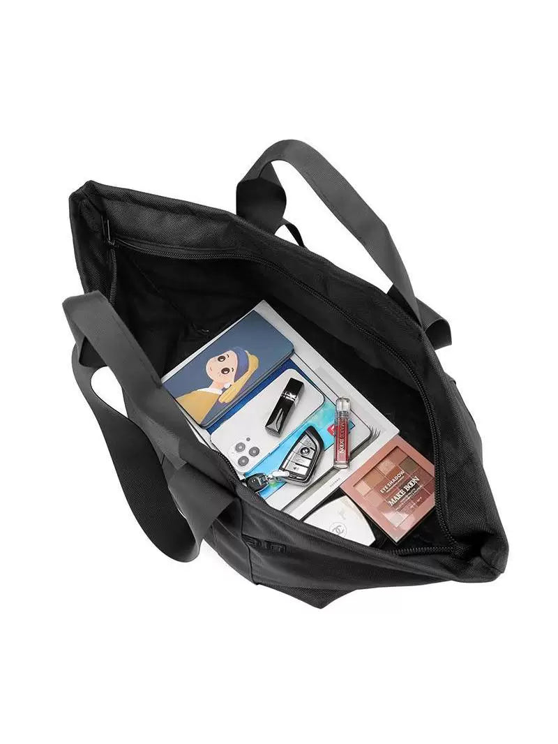 Large-Capacity Nylon Embroidered Market Tote Bag for Work and Travel Office School Everyday Date Night
