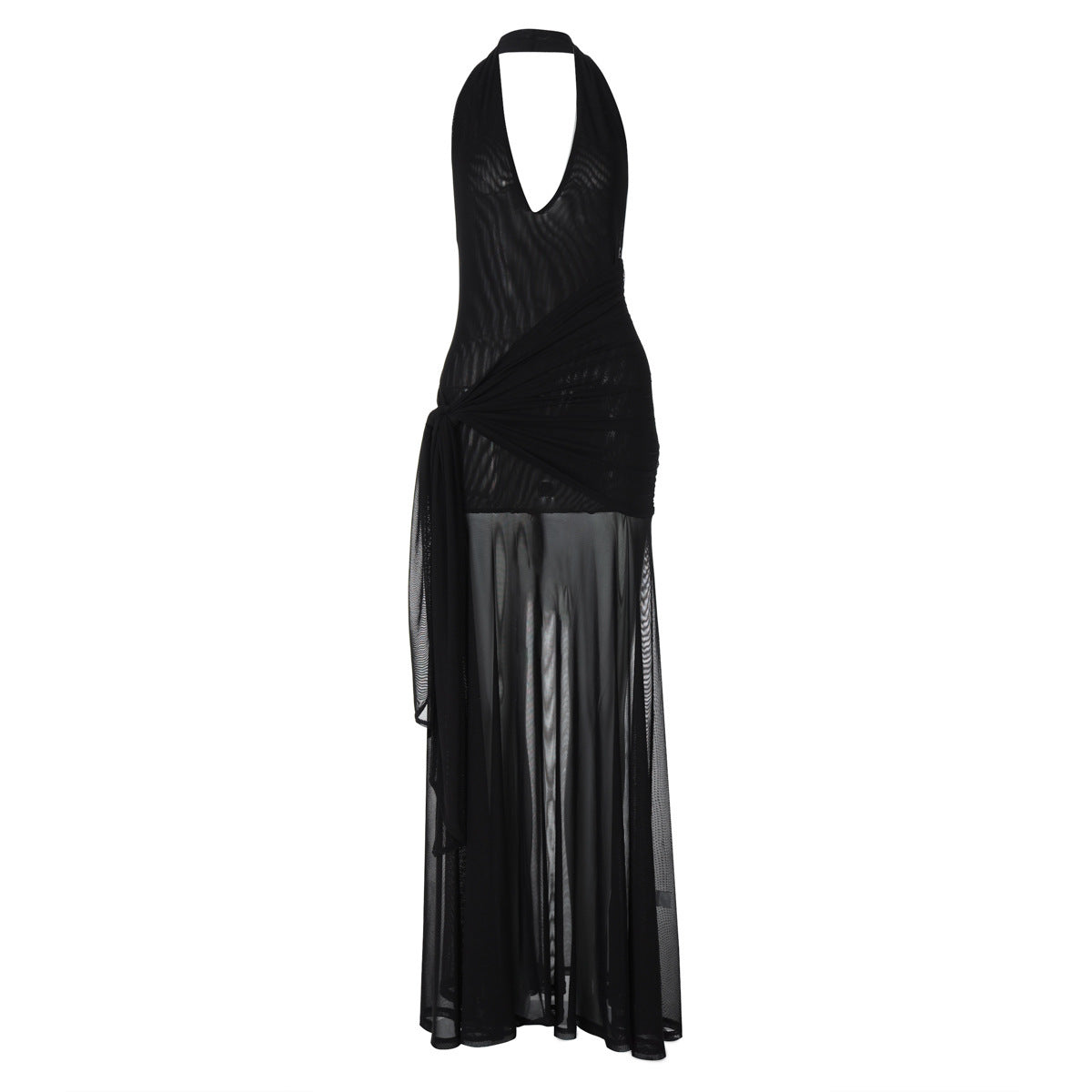 Women's Breathable Mesh Cutout Tulle Maxi Skirt for Summer Outfits Office Weekend Everyday Date Night