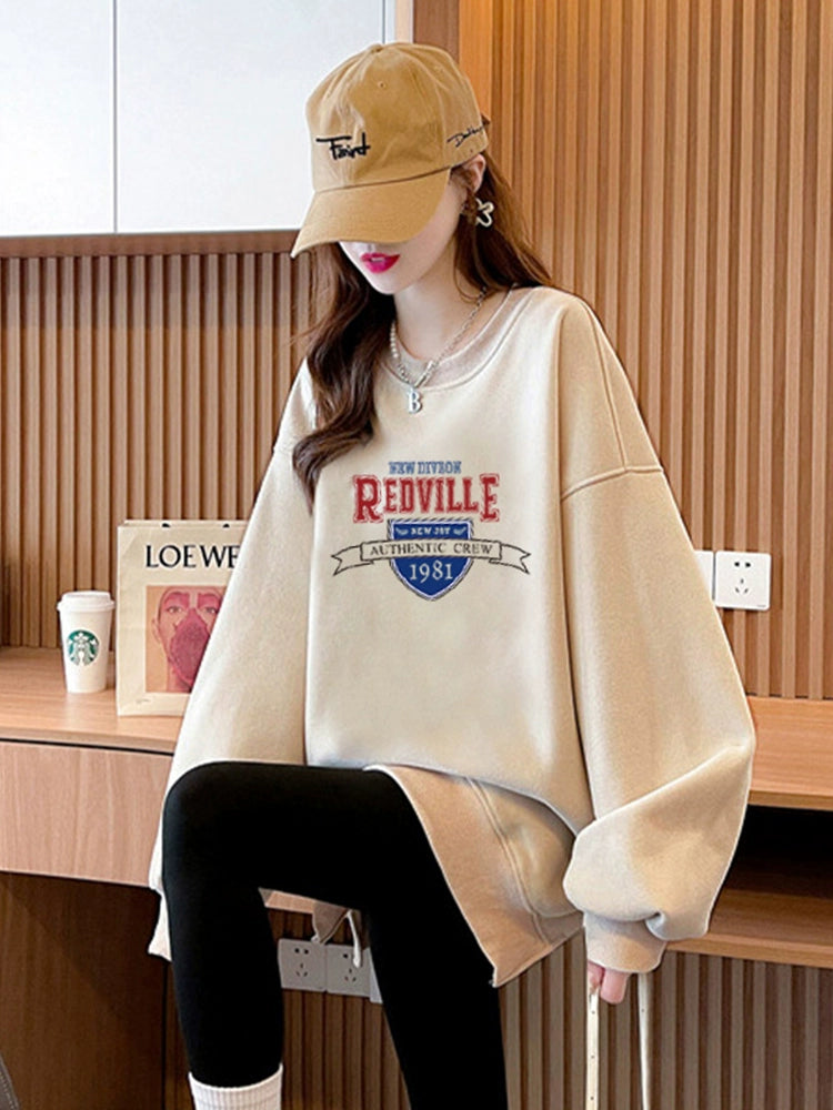 Women's Fall Winter Longline Fleece-Lined Plus Size Oversized Midi Hoodie Sweatshirt for Casual Streetwear Travel and Weekend