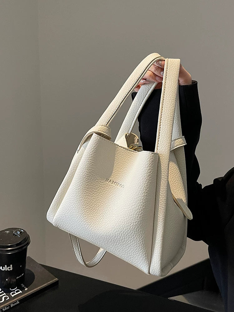 Women's Soft Winter Bucket Bag Drawstring Shoulder Purse Work Travel Everyday Purse Everyday Fashion Style for Women