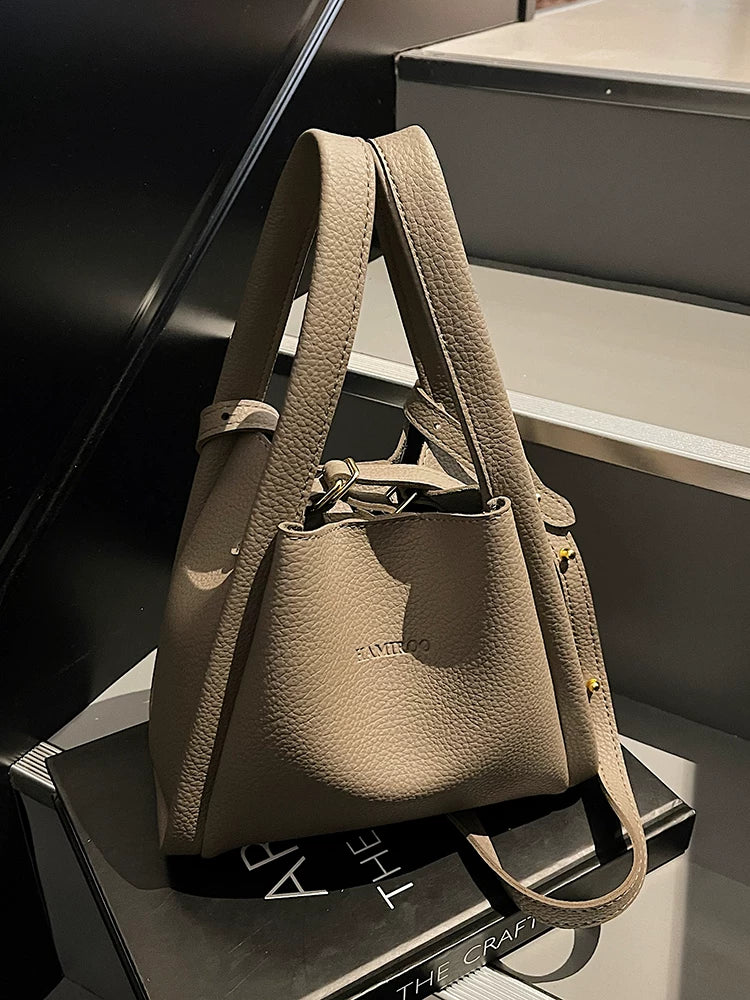 Women's Soft Winter Bucket Bag Drawstring Shoulder Purse Work Travel Everyday Purse Everyday Fashion Style for Women