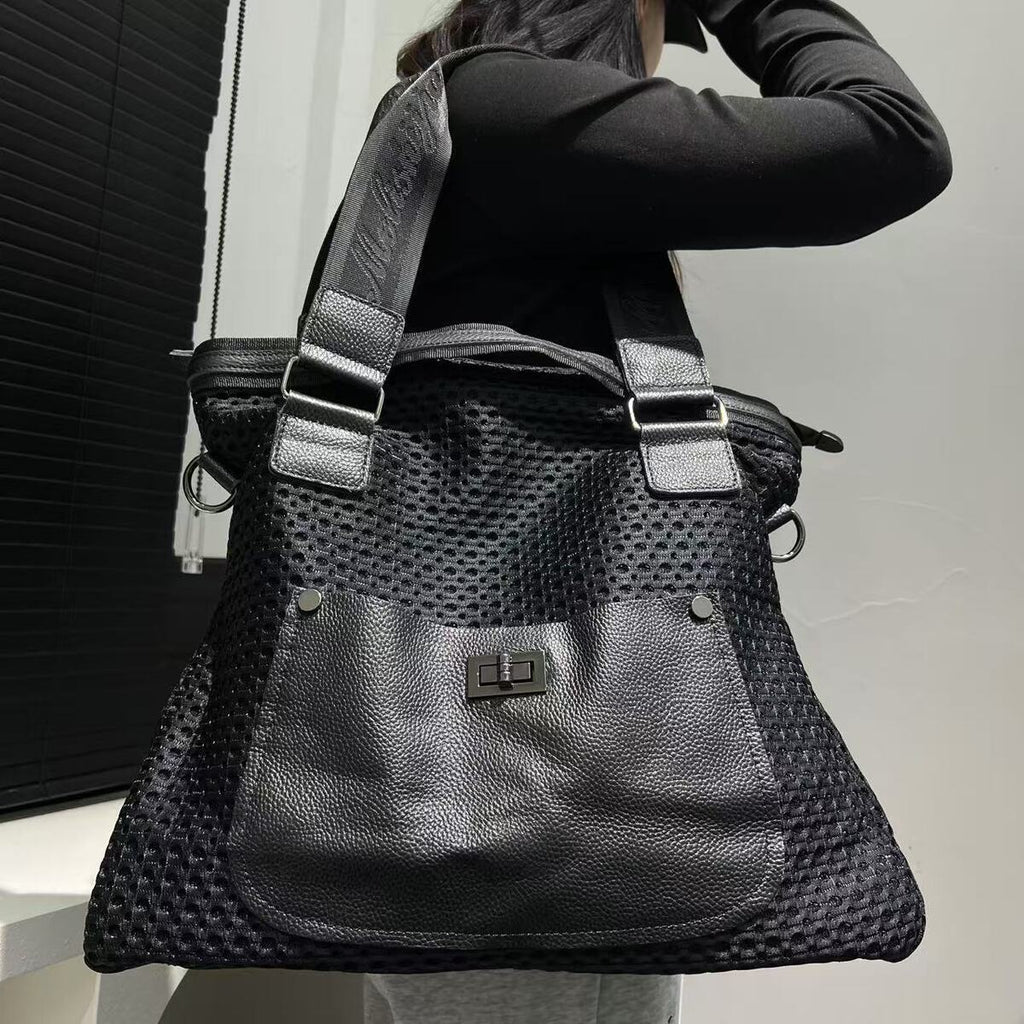 Women's Large-capacity Minimalist Leather Casual Tote Bag Shoulder Crossbody Purse Versatile Work and Travel Office