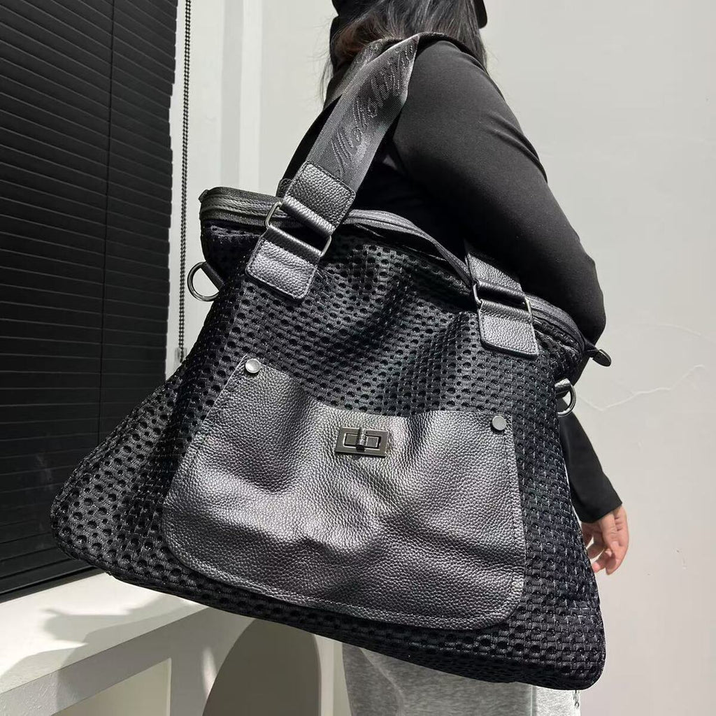 Women's Large-capacity Minimalist Leather Casual Tote Bag Shoulder Crossbody Purse Versatile Work and Travel Office