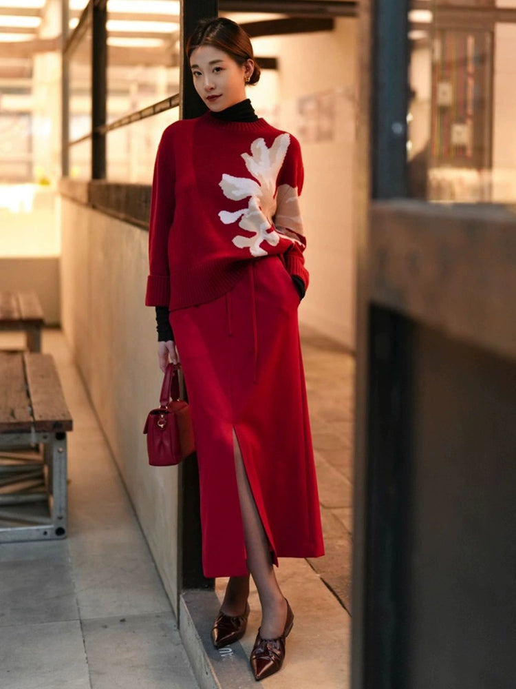 Women's Long Sleeve Sweater Knit Pullover Top for Fall Winter Spring Travel Office Everyday Date Night