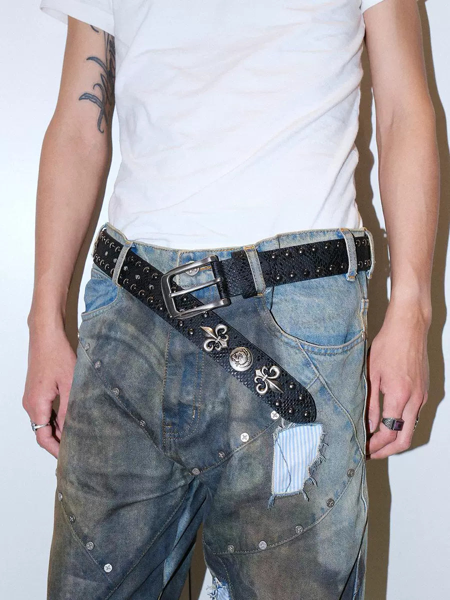 Women's Y2k Rock Streetwear American-style Skull Snake-print Heavy-duty Unisex Retro Waist Belt Gift Party Designer Office