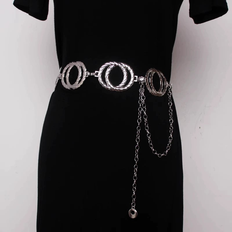 Women's Metal Waist Chain Dress Belt for Date Night Gift Party Everyday Wear Versatile Office Vacation