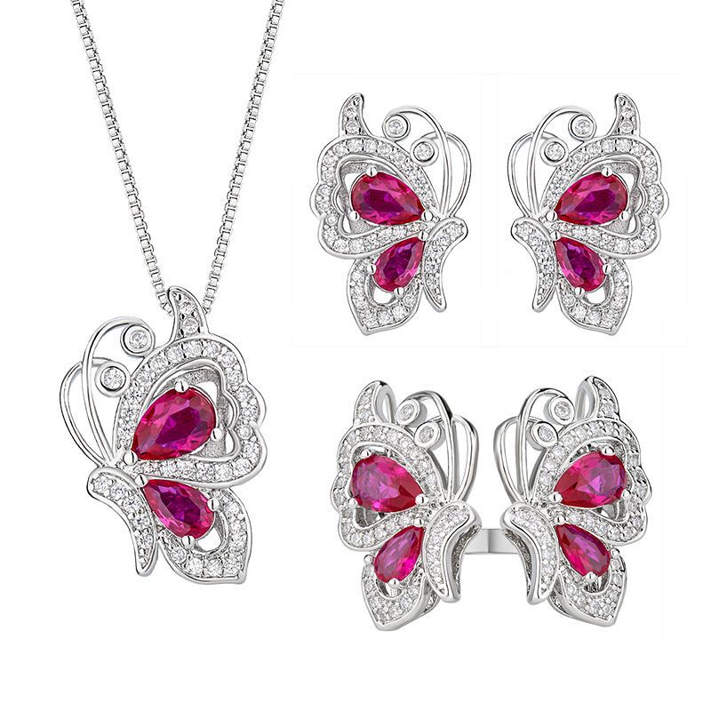 Cubic zirconia stud earrings by Yoshan, detail view 5