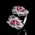 Cubic zirconia stud earrings by Yoshan, detail view 8