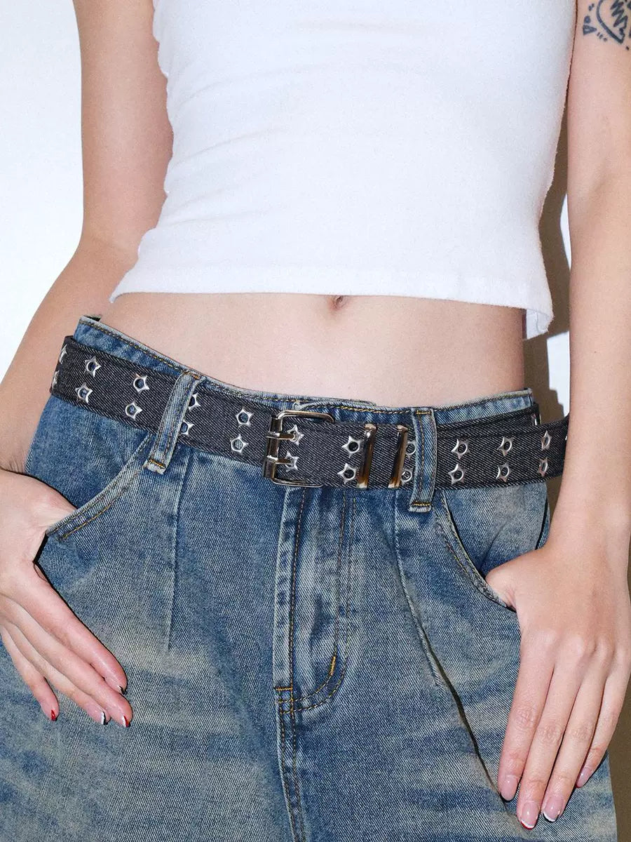 Women's Y2k Star Studded No-hole Belt Retro Waist Gift Party Designer Versatile Everyday Wear