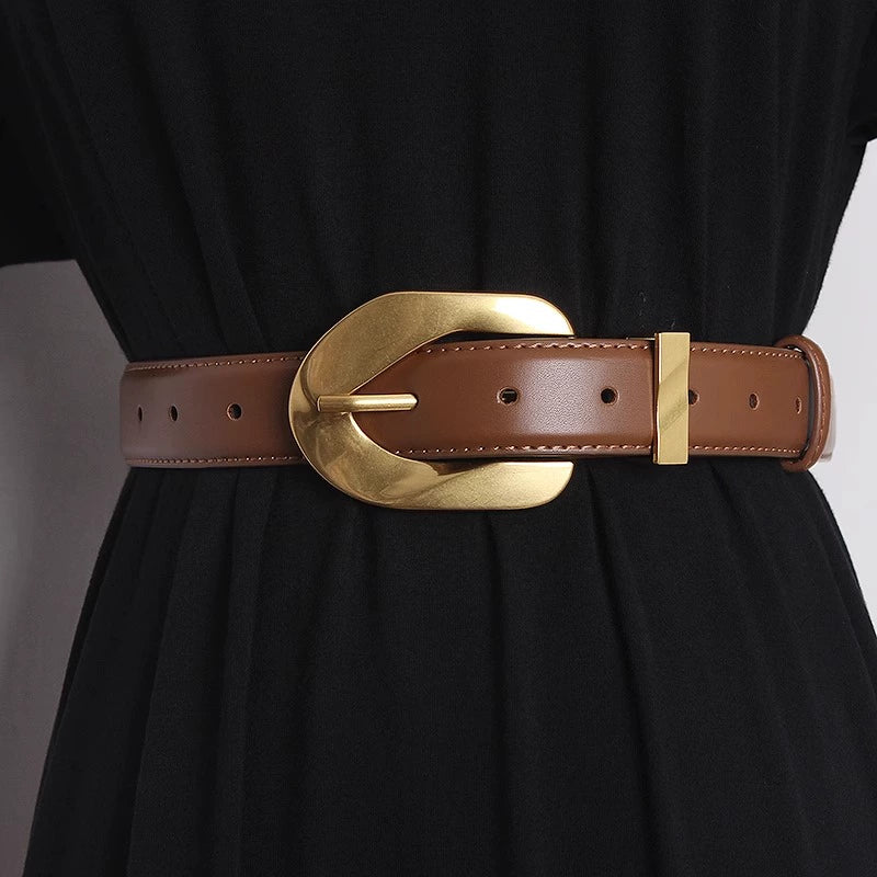 Women's Leather Coat Belt Korean-Style Everyday Jeans Gift Party Wear Office Vacation