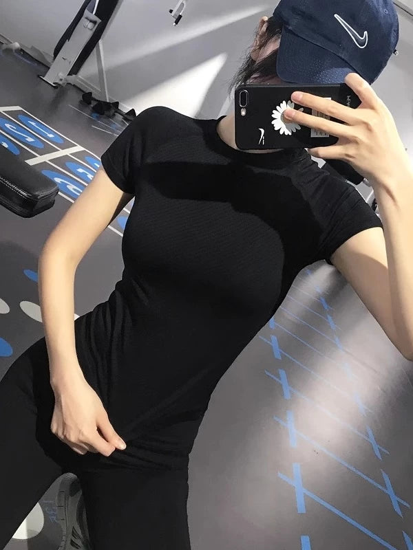 Women's Breathable Cropped Yoga Top Stretch Training Gym Top Leggings for Date Night Travel Everyday Weekend Holiday Party
