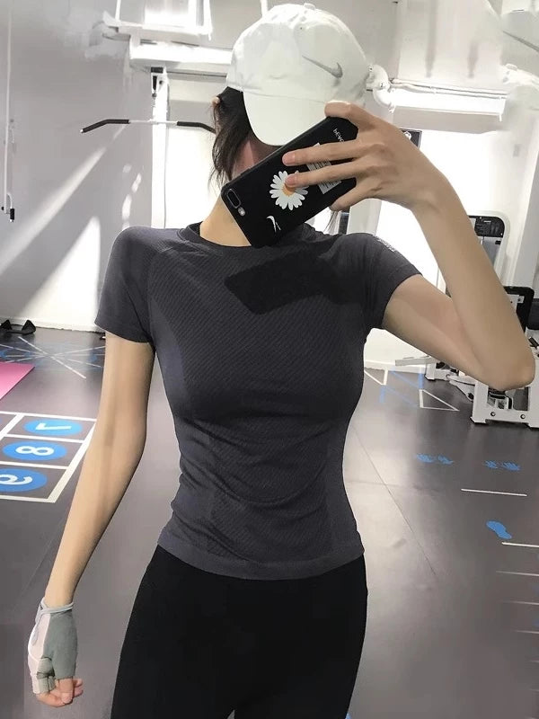 Women's Breathable Cropped Yoga Top Stretch Training Gym Top Leggings for Date Night Travel Everyday Weekend Holiday Party