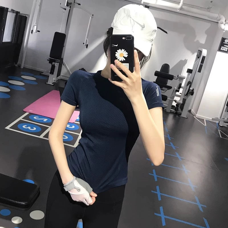 Women's Breathable Cropped Yoga Top Stretch Training Gym Top Leggings for Date Night Travel Everyday Weekend Holiday Party