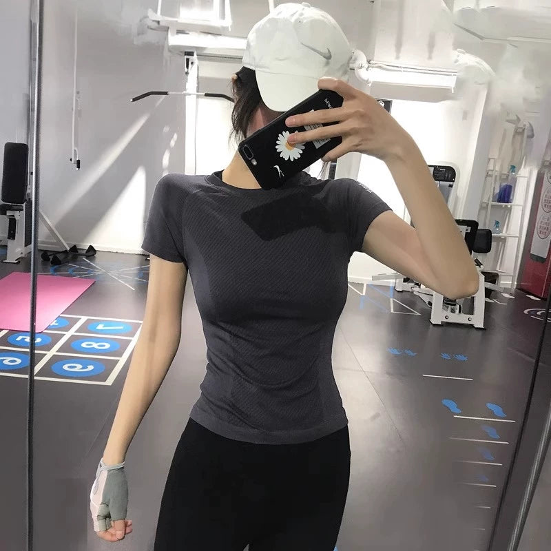 Women's Breathable Cropped Yoga Top Stretch Training Gym Top Leggings for Date Night Travel Everyday Weekend Holiday Party