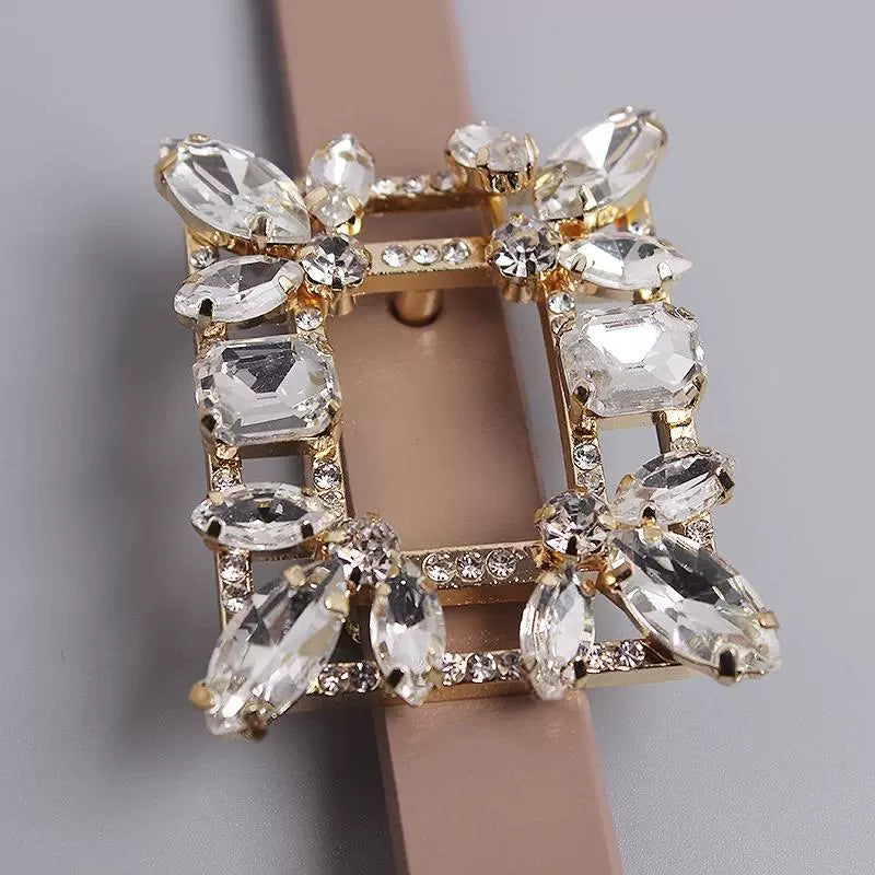 Women's Waist-defining Slim-fit Crystal Everyday Jeans Belt Gift Party Wear Slimming Office Vacation