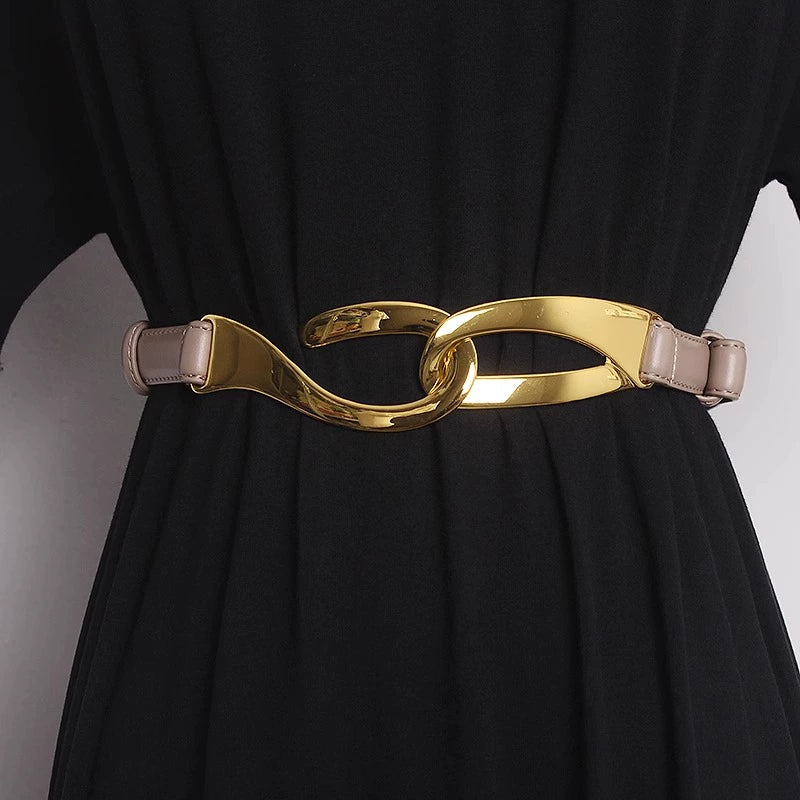 Women's Leather Waist Belt for Date Night Gift Party Everyday Wear Seasonal Look Designer Office Vacation