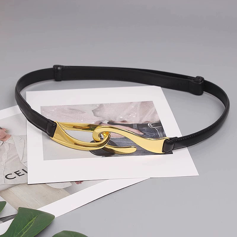 Women's Leather Waist Belt for Date Night Gift Party Everyday Wear Seasonal Look Designer Office Vacation