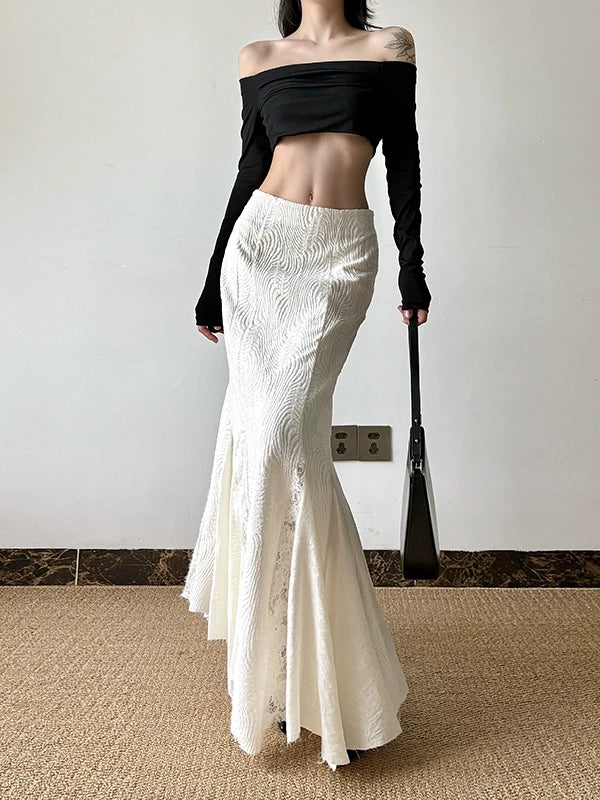 Women's Lace High-waist Slim-fit Cutout French-inspired Mermaid Evening Gown for Black Tie Wedding Guest Cocktail Party Slimming Prom Date Night