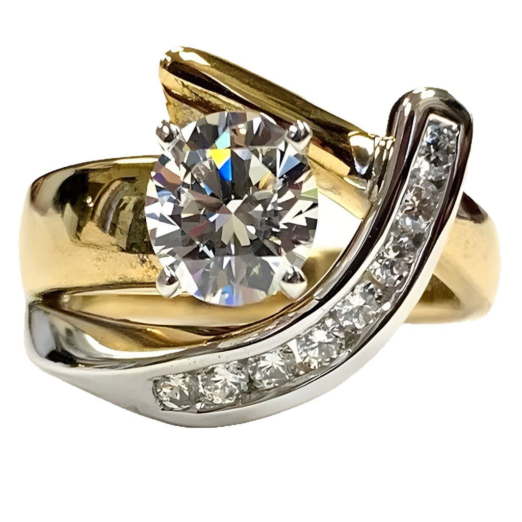 Cubic zirconia ring by Yoshan, detail view 3