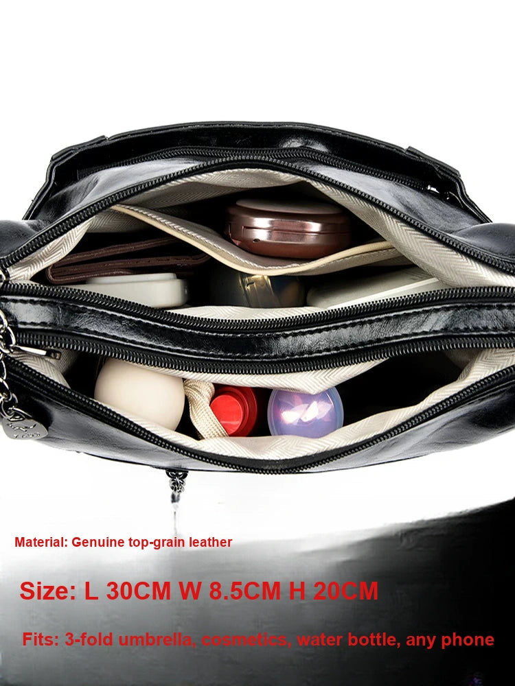 Women's Leather Dumpling Bag Soft Crossbody Purse Work Travel Everyday Purse Everyday Fashion Style for Women