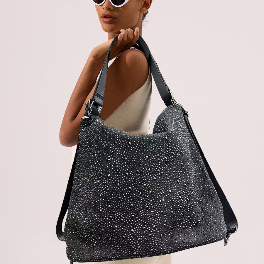 Women's Crystal Tote Bag Shoulder Crossbody Purse Work and Travel Office Everyday Wear