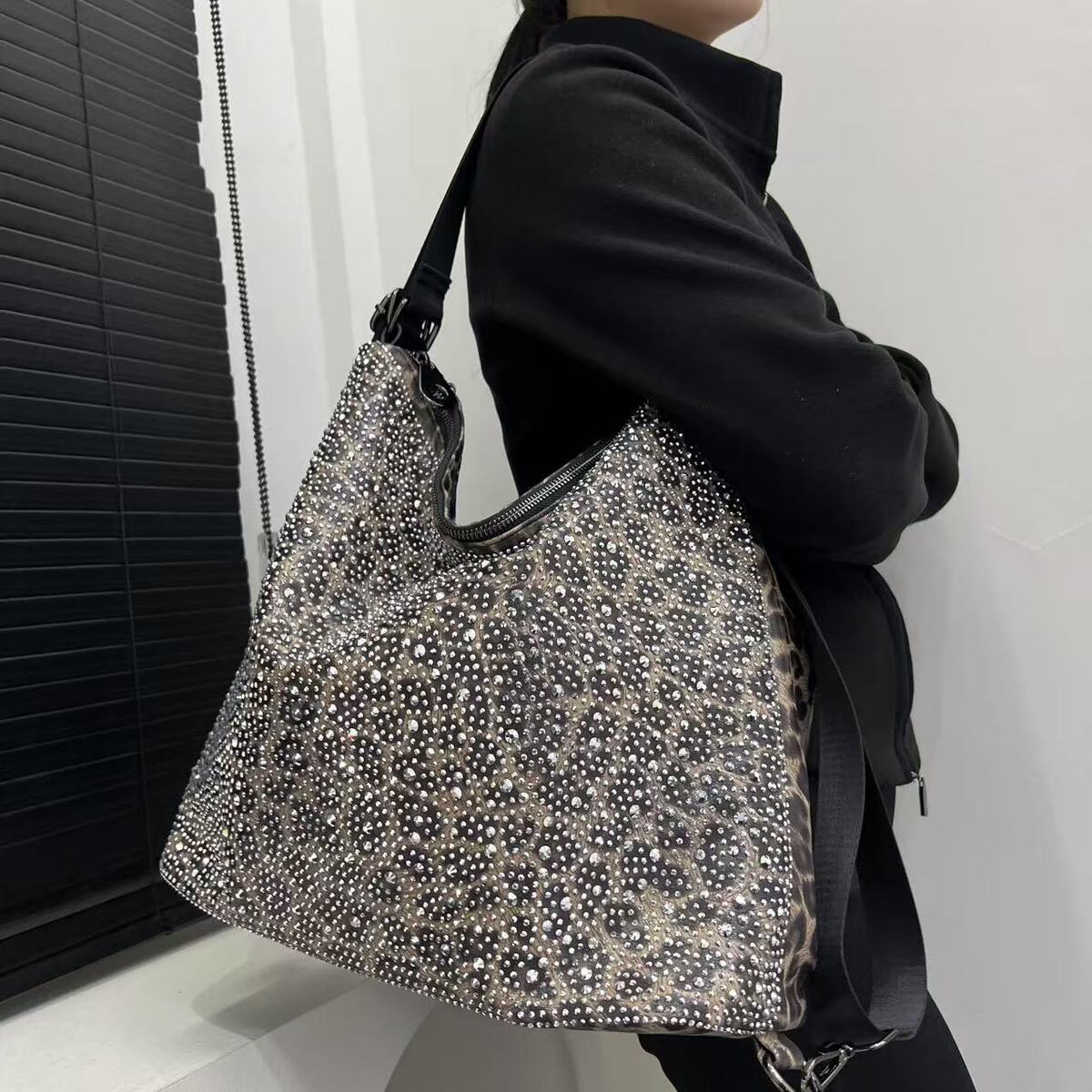 Women's Crystal Tote Bag Shoulder Crossbody Purse Work and Travel Office Everyday Wear