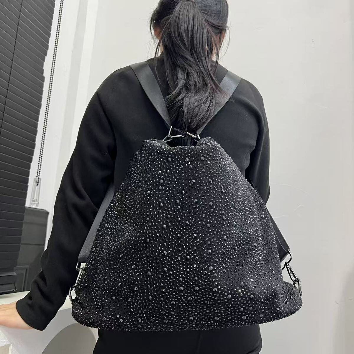 Women's Crystal Tote Bag Shoulder Crossbody Purse Work and Travel Office Everyday Wear