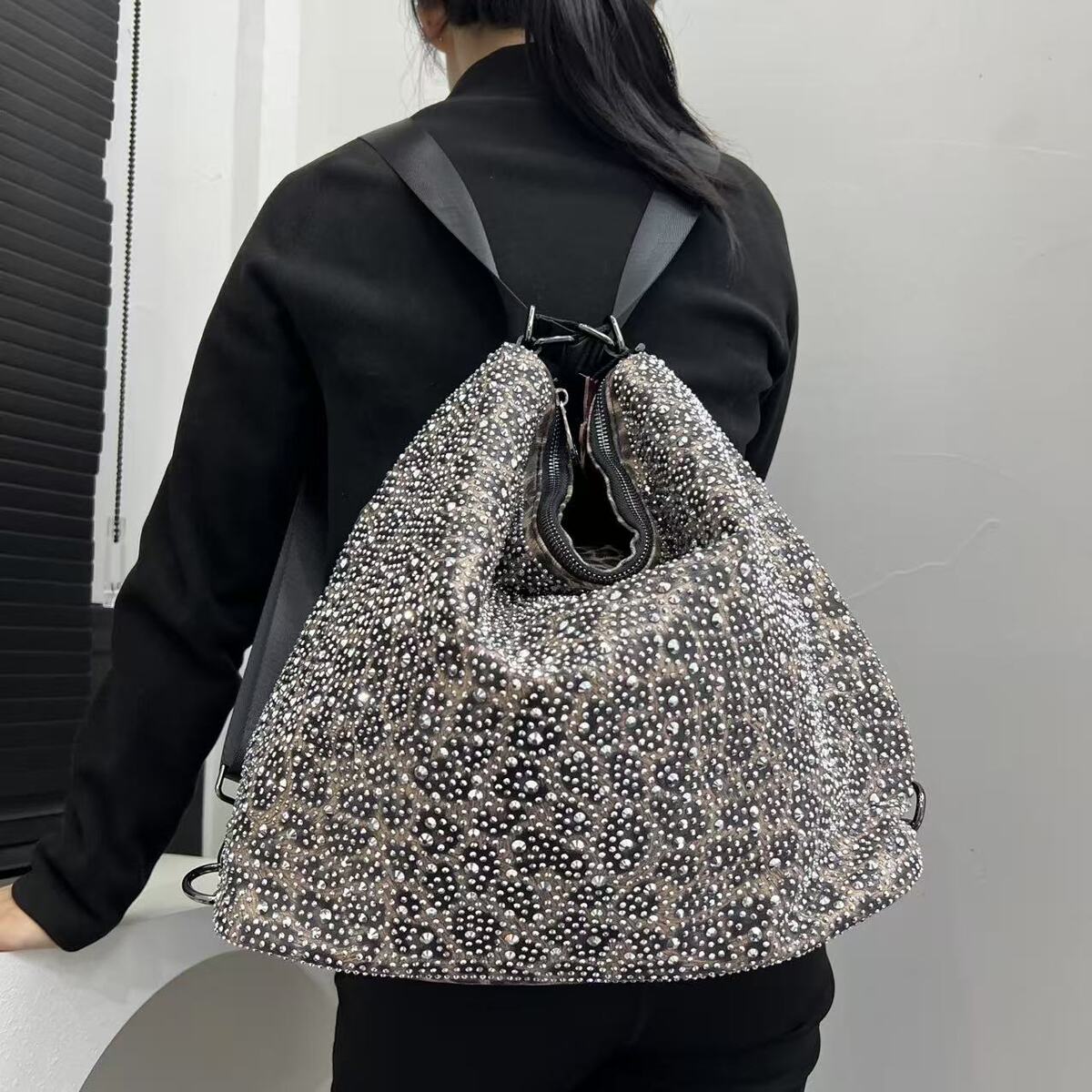 Women's Crystal Tote Bag Shoulder Crossbody Purse Work and Travel Office Everyday Wear