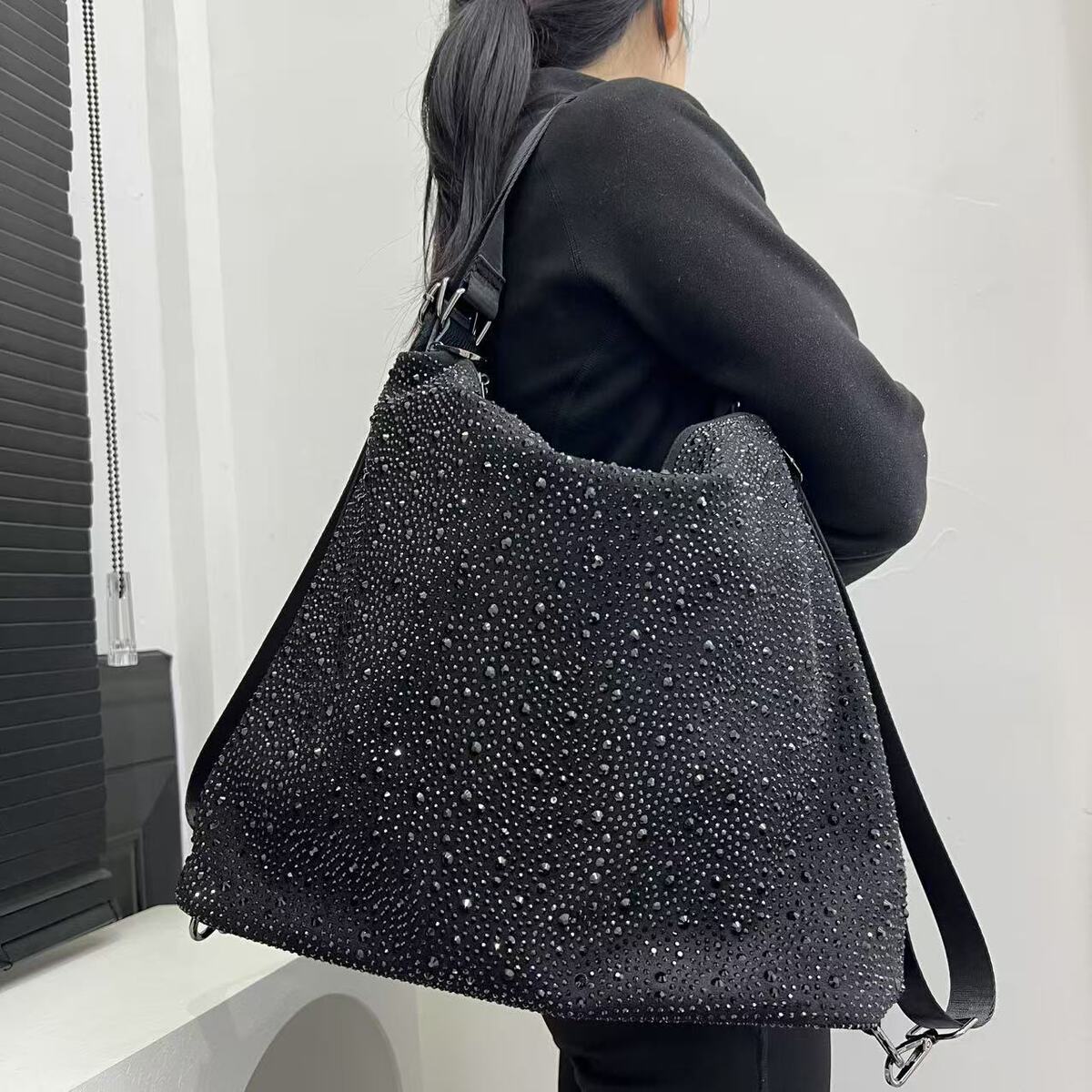 Women's Crystal Tote Bag Shoulder Crossbody Purse Work and Travel Office Everyday Wear