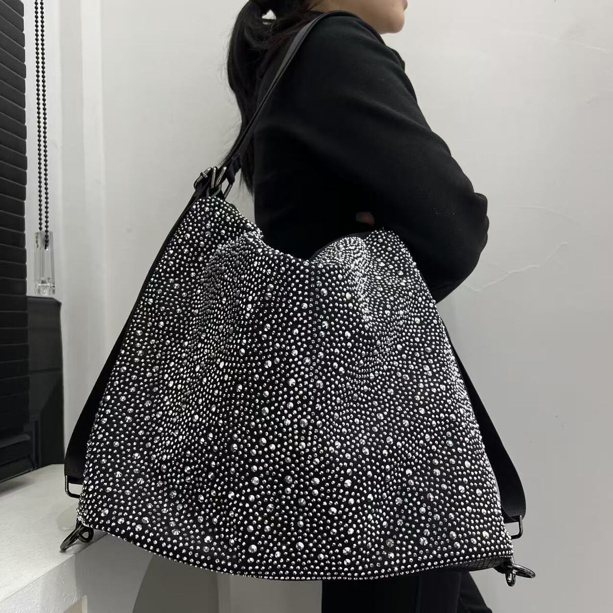 Women's Crystal Tote Bag Shoulder Crossbody Purse Work and Travel Office Everyday Wear