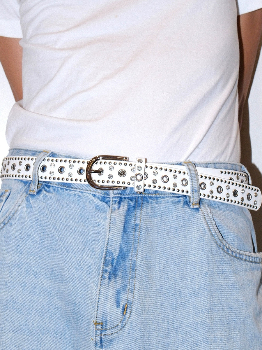 Women's Punk American-style Minimalist Studded Dress Belt Retro Everyday Jeans for Date Night Gift Party Designer Versatile Office Vacation