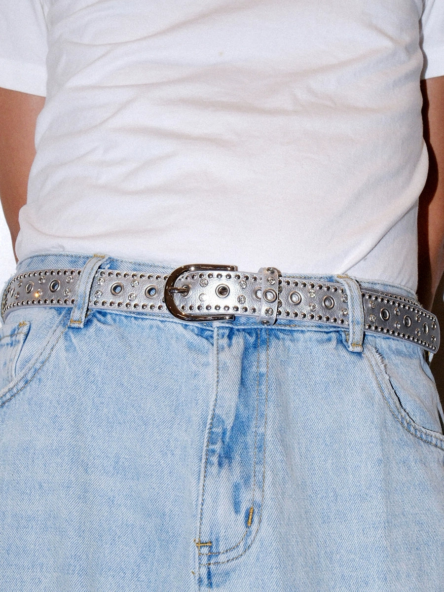 Women's Punk American-style Minimalist Studded Dress Belt Retro Everyday Jeans for Date Night Gift Party Designer Versatile Office Vacation