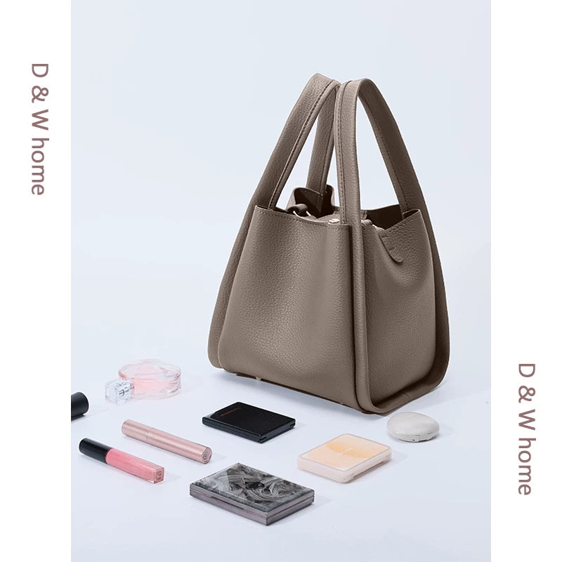 Women's Large-Capacity Office Workwear Bucket Bag Drawstring Shoulder Purse Hobo for Everyday Use Travel School Weekend Date Night