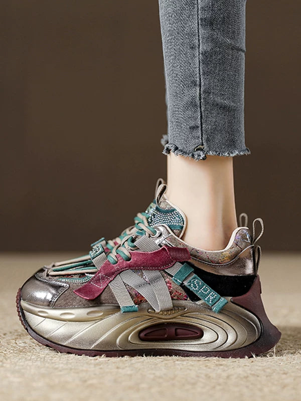 Chunky Sole Petite Dad Sneakers for Women